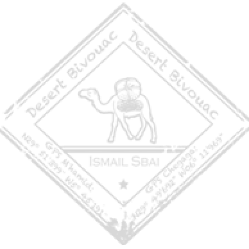 Desert Bivouac — stempel met kameel